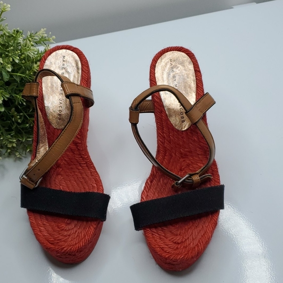 Marc By Marc Jacobs Espadrille Wedge in Red/Black - Picture 3 of 5